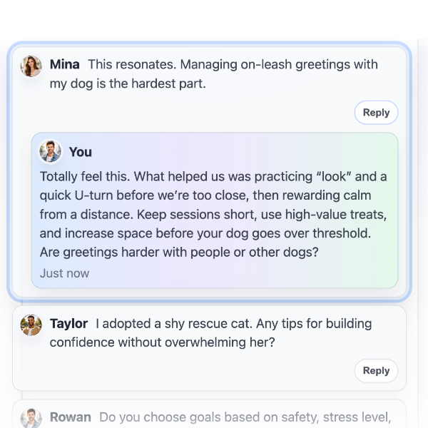 Illustration: turning a comment into a thoughtful reply
